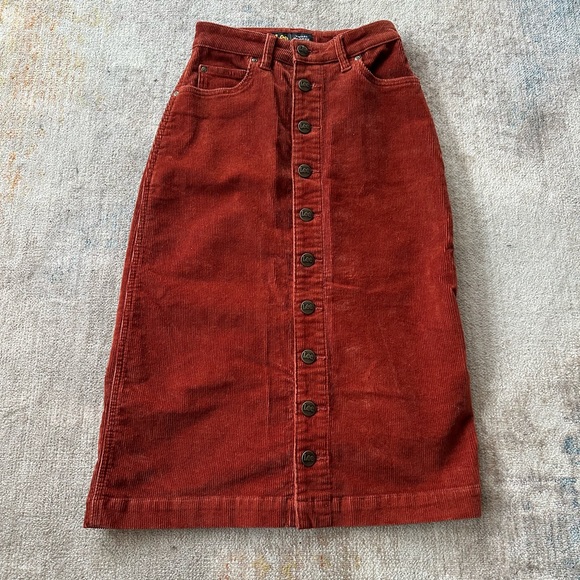 NWOT Lee Vintage Modern Burnt Orange High Waisted Pencil Skirt. Size 24. - Picture 2 of 12